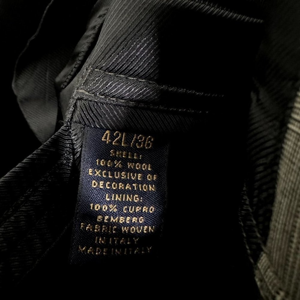 BROOKS BROTHERS Fitzgerald Made Italy Suit Jacket 42L/36 Wool Prince Of Whales - Picture 3 of 12